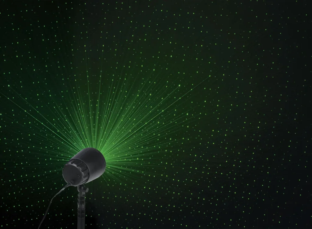 Laser-Strahler, outdoor-geeignet, illuminiert Flächen bis zu 300 m²
