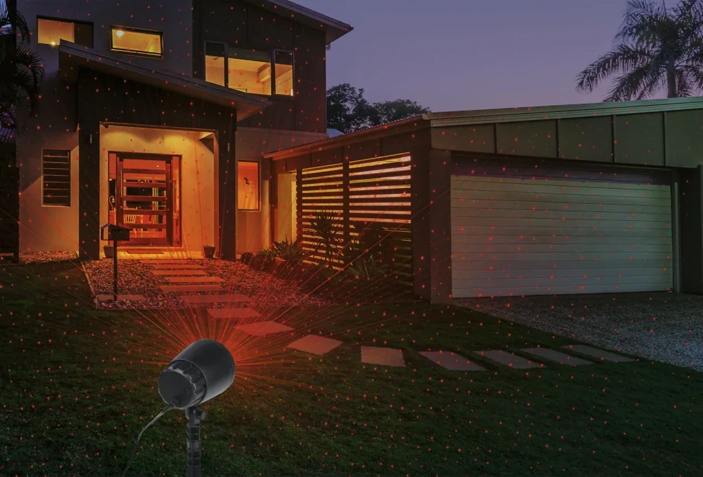 Laser-Strahler, outdoor-geeignet, illuminiert Flächen bis zu 300 m²