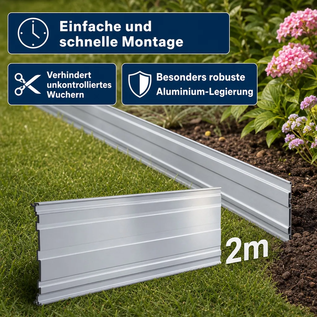 Green Universe Rasenkanten 10cm x 200cm | Beeteinfassung | Beetumrandung | Beetbegrenzungen