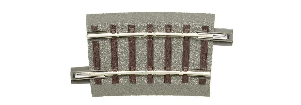 6 Stück Gebogenes Gleis R3, Radius 434,5 mm, Bogenwinkel 7,5°