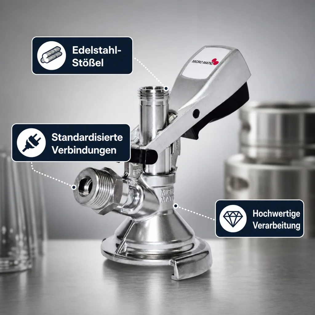 Kombi - Zapfkopf, Keg Anschluss - Micro-Matic, Kelleranstich