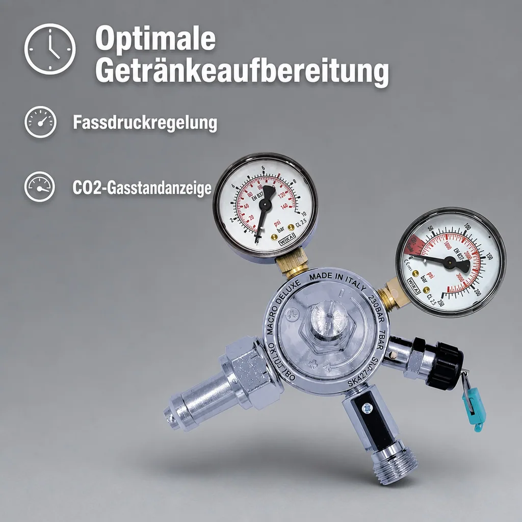 Druckregler, Gasdruckregler, CO2 Druckminderer - für AFG, 1-leitig, 7bar