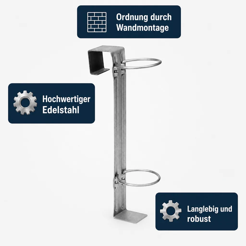 Flaschenständer, Flaschenhalter für CO2 Flasche 0,5 kg