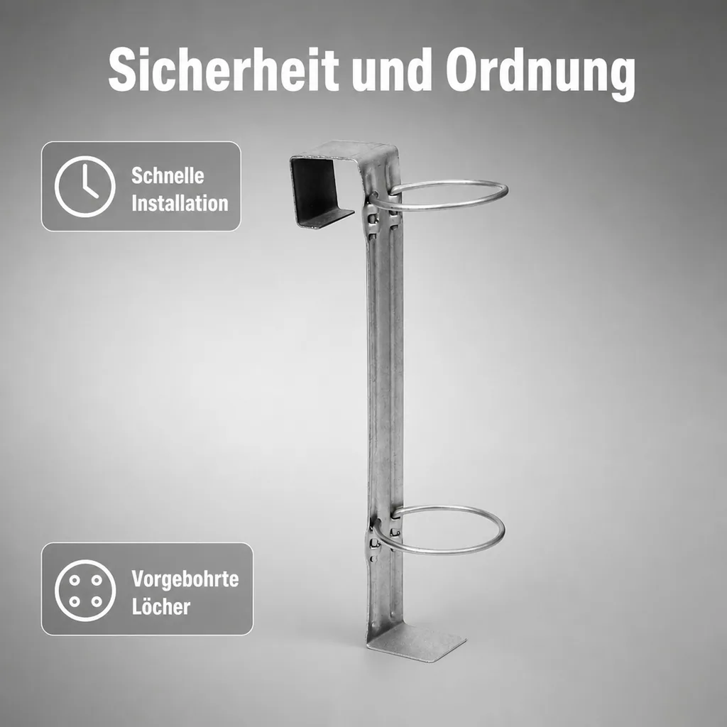 Flaschenständer, Flaschenhalter für CO2 Flasche 0,5 kg