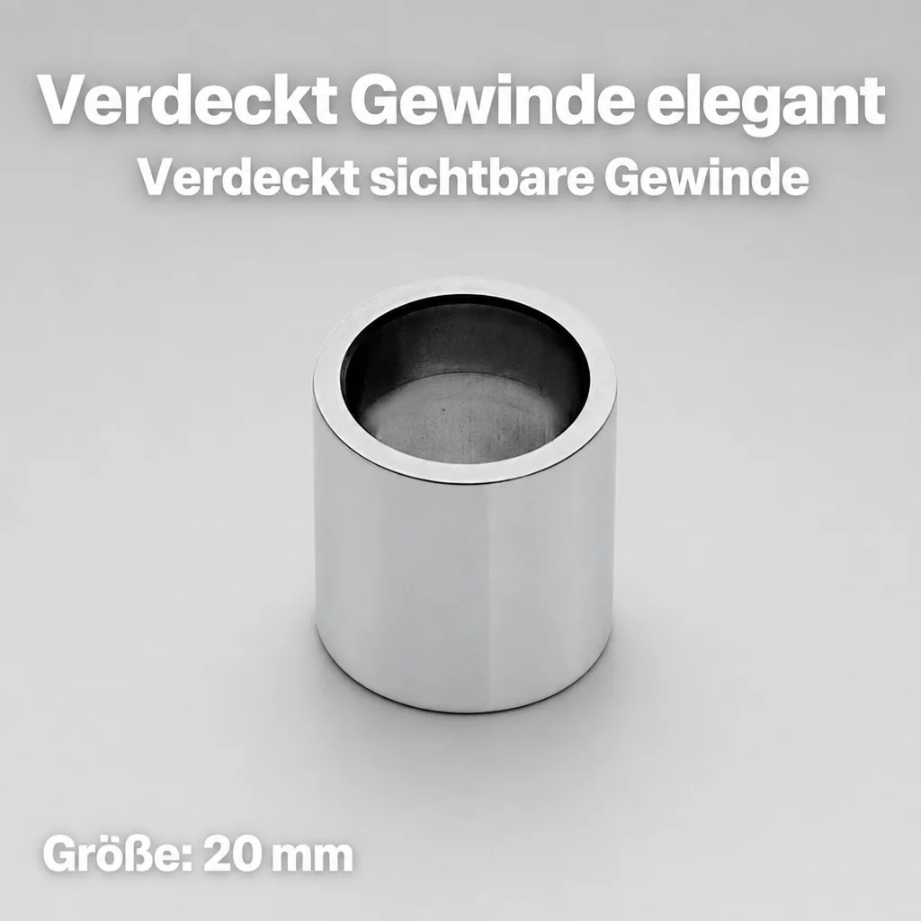 Distanzhülse, Abstandshalter, Abstandshülse - für Schankhahngewinde, 20 mm, Chrom