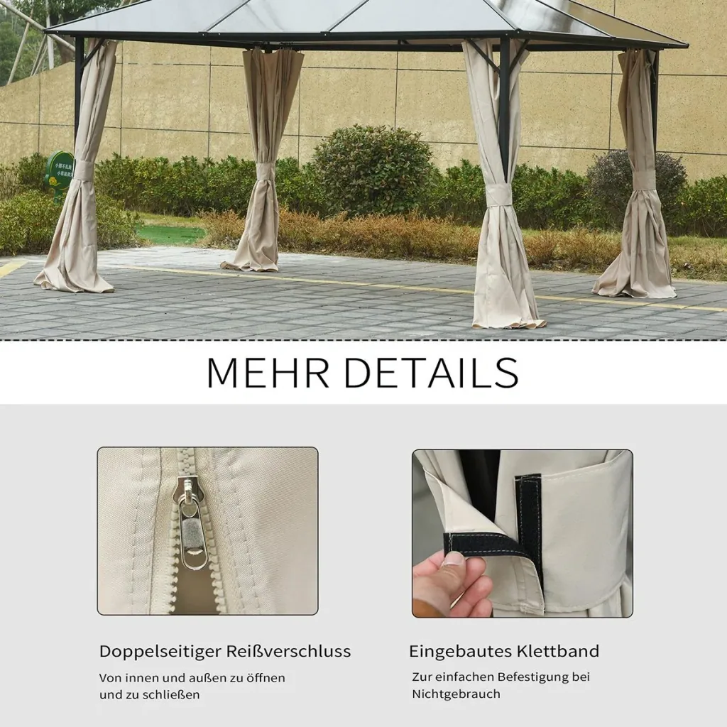 4 Seitenteile für 3x3 m Pavillon m