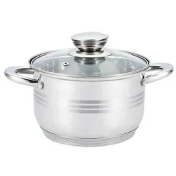Töpfe und Pfannen - 12 Stück - Rostfreier Stahl - Silber