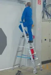 Stufen Stehleiter Alu 5 Stufen Leiter fahrbar