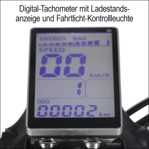 E-Roller "Camper" Safety 20 km/h inklusive Einkaufskorb, Blinkanlage und Gepäck-Case schwarz