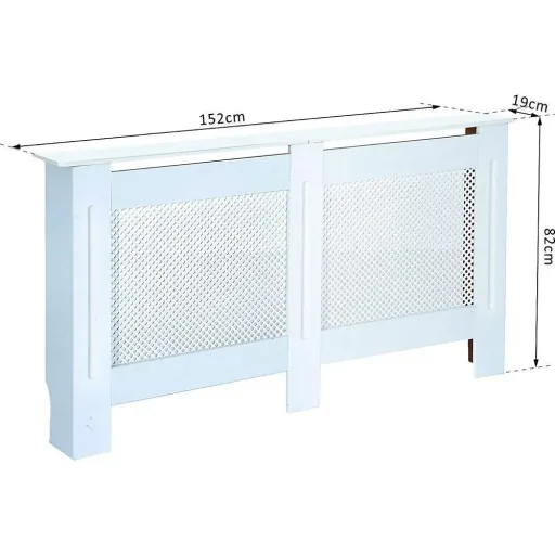 Heizkörperabdeckung 152cm Weiß