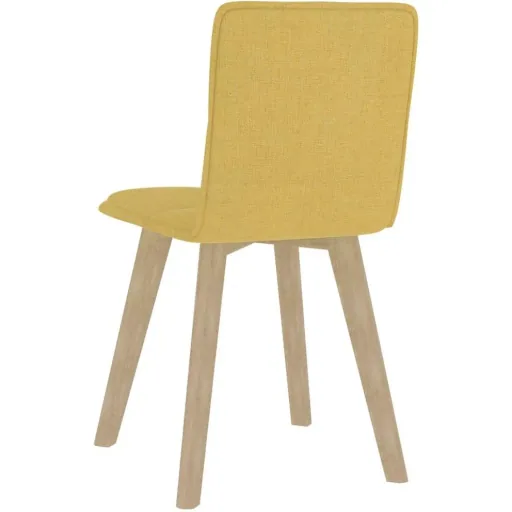 Esszimmerstühle 2 Stück Stoff senfgelb