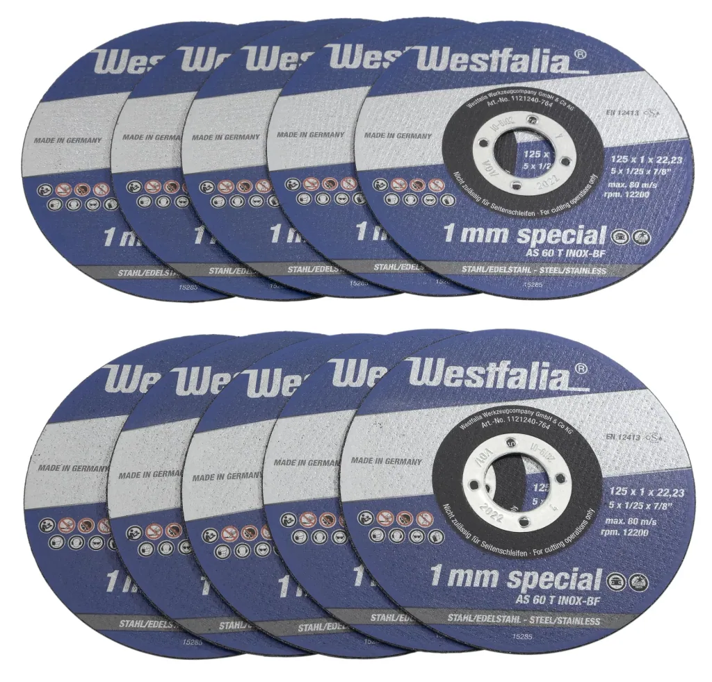 Trennscheiben INOX 125 x 1,0 mm, 10 Stück in Dose