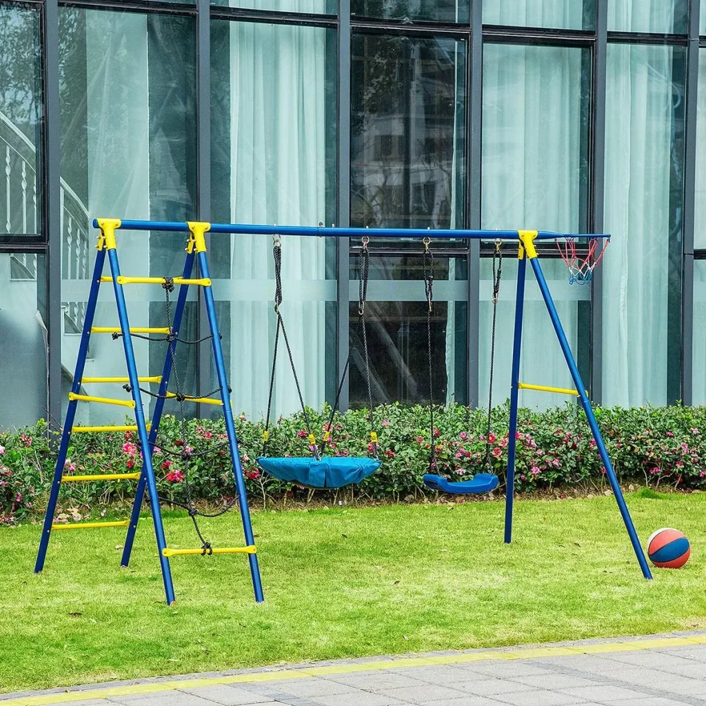 Kinderschaukel - Metallgestell - 285 x 138 x 175 cm