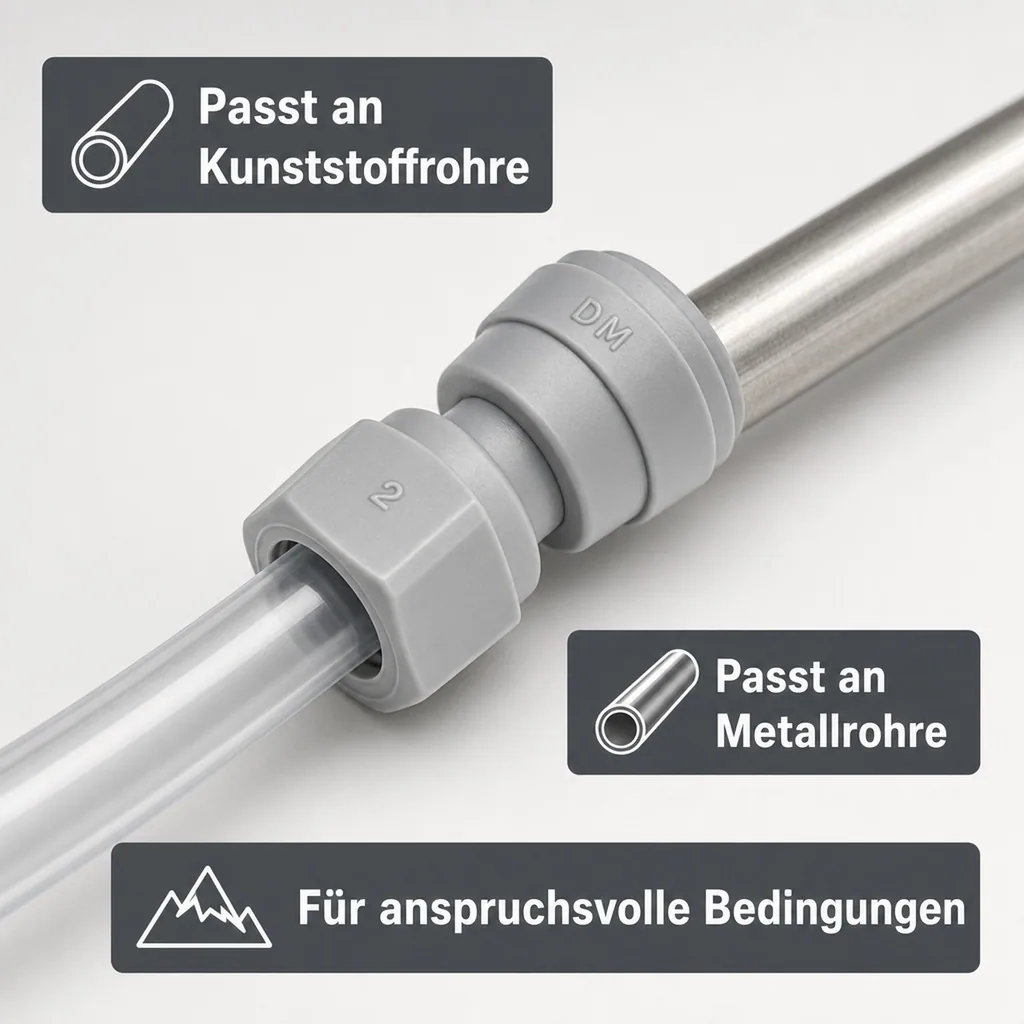 Steckanschluss, Steckverbinder mit UNF-Innengewinde 5/16" Schlauch x 7/16" - Für Bierzapfanlagen & CC-Kupplungen