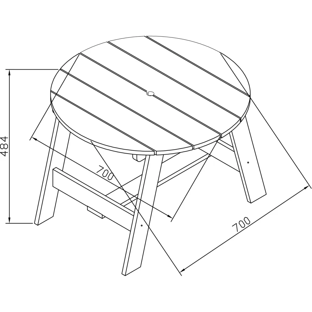 3-teiliges Picknick-Set Rund Grau/weiß