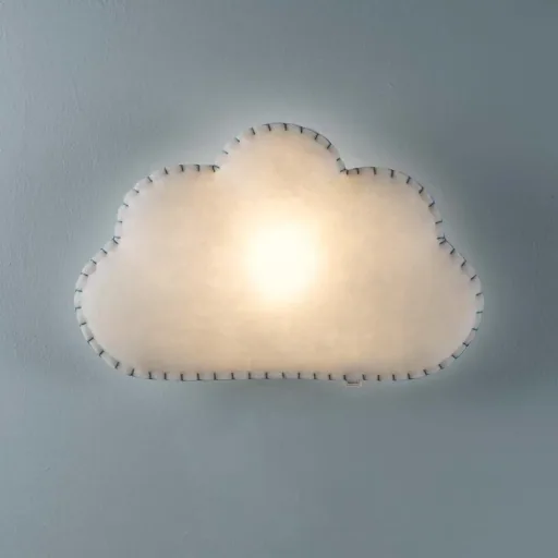 Buokids Softlampe Nachtlicht/Wandlampe Wolke, Ausführung: Schnur & Stecker; Farbe der Naht: gelb