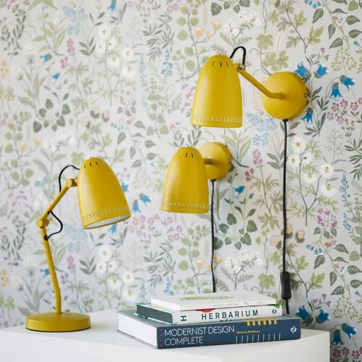 Superliving Wandlampe Metall "Dynamo" matt senfgelb