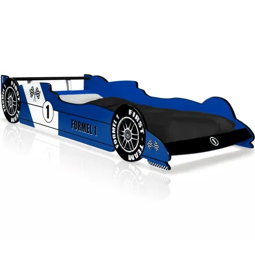 F1-Rennbett blau
