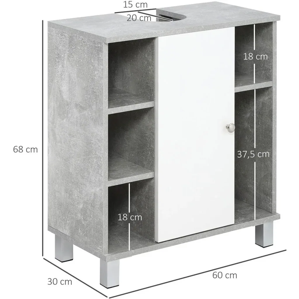 Unterschrank für Waschbecken 60 cm x 30 cm x 68 cm