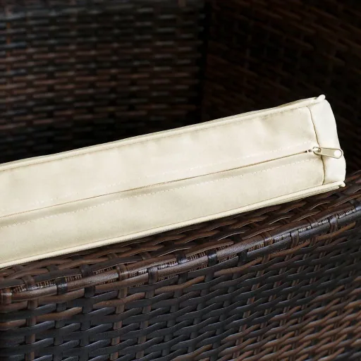 Gartengarnitur 13-teilige stapelbare Polyrattan-Stuhlgarnitur Bali braun