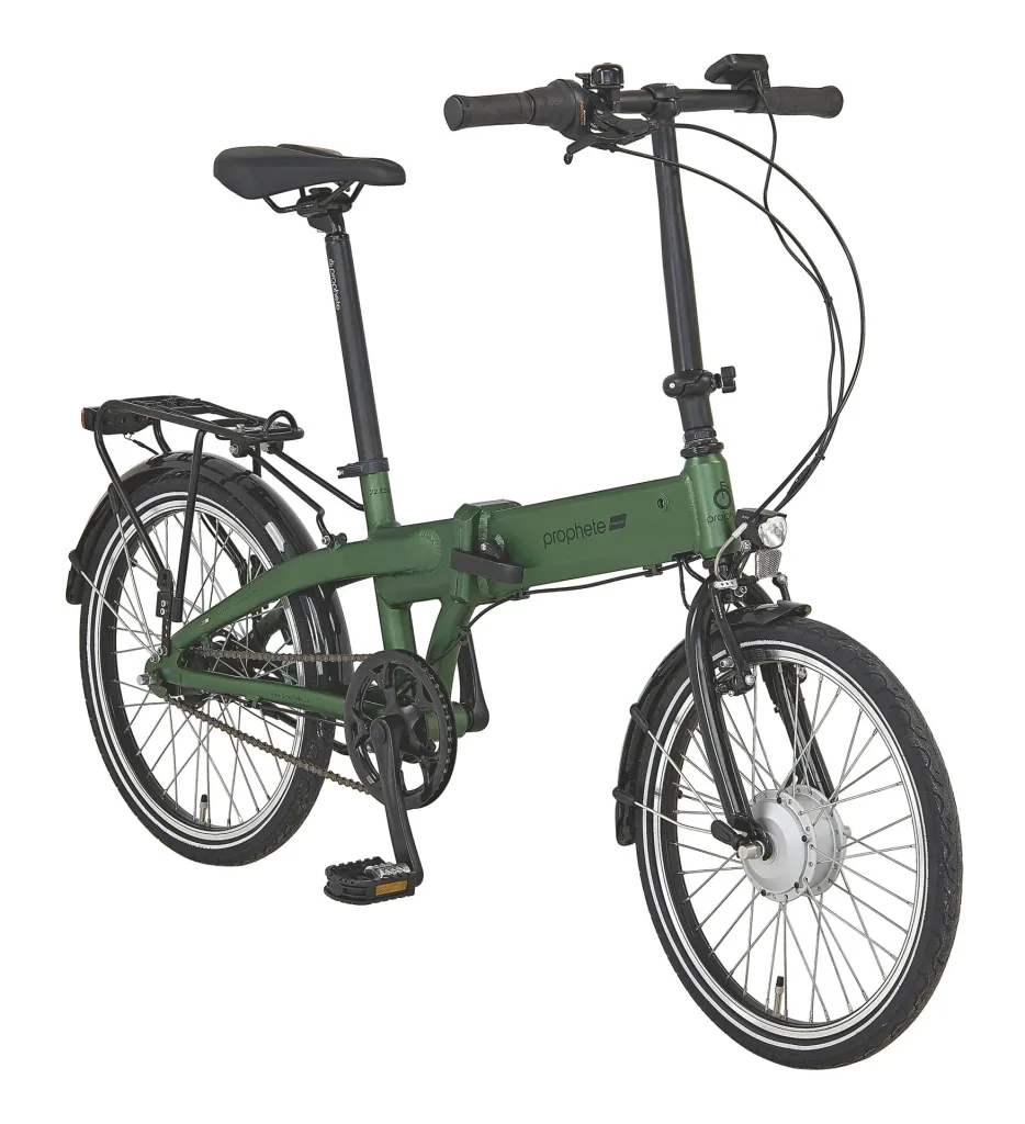 Unisex E-Bike City, 20 Zoll, Rahmengröße 30 cm, 7-Gang Nabenschaltung, grün-matt, URBANICER 22.ESU.10