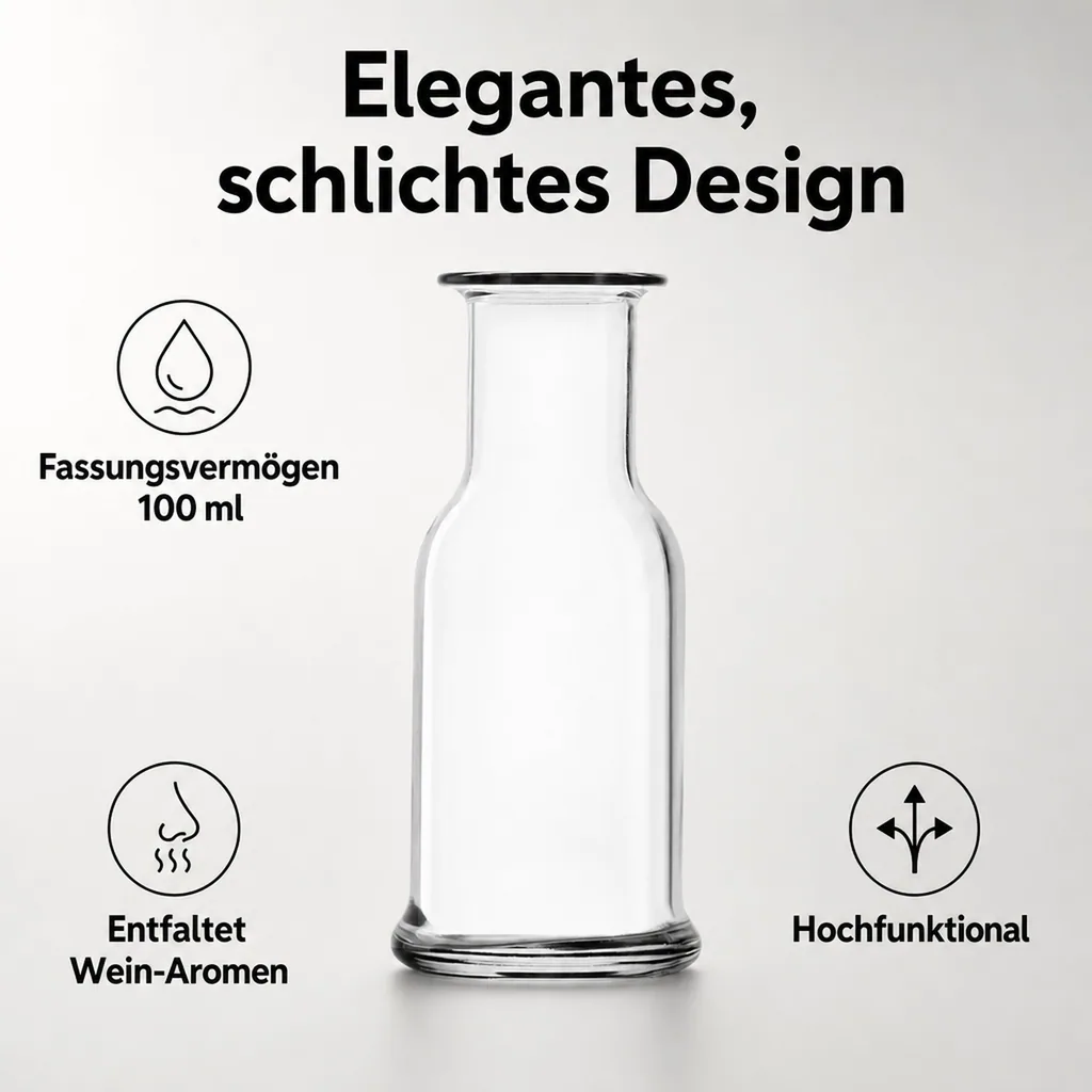 Wasserkaraffe, Glaskaraffe, Weinkaraffe - Purity, 0,1 L