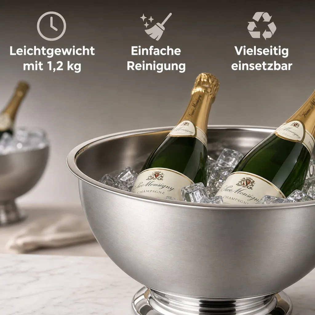 Sekt & Champagner - Sektkühler - Champagnerbowl - Edelstahl