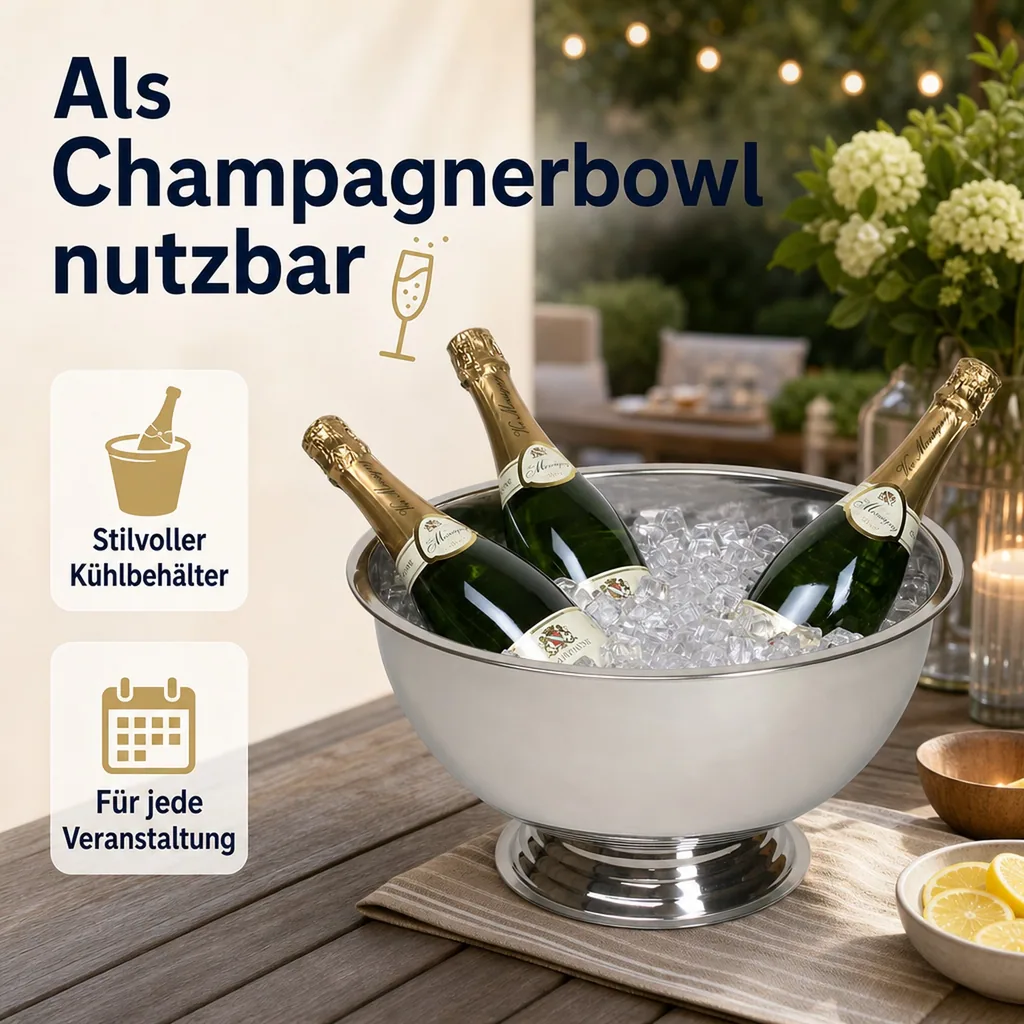 Sekt & Champagner - Sektkühler - Champagnerbowl - Edelstahl