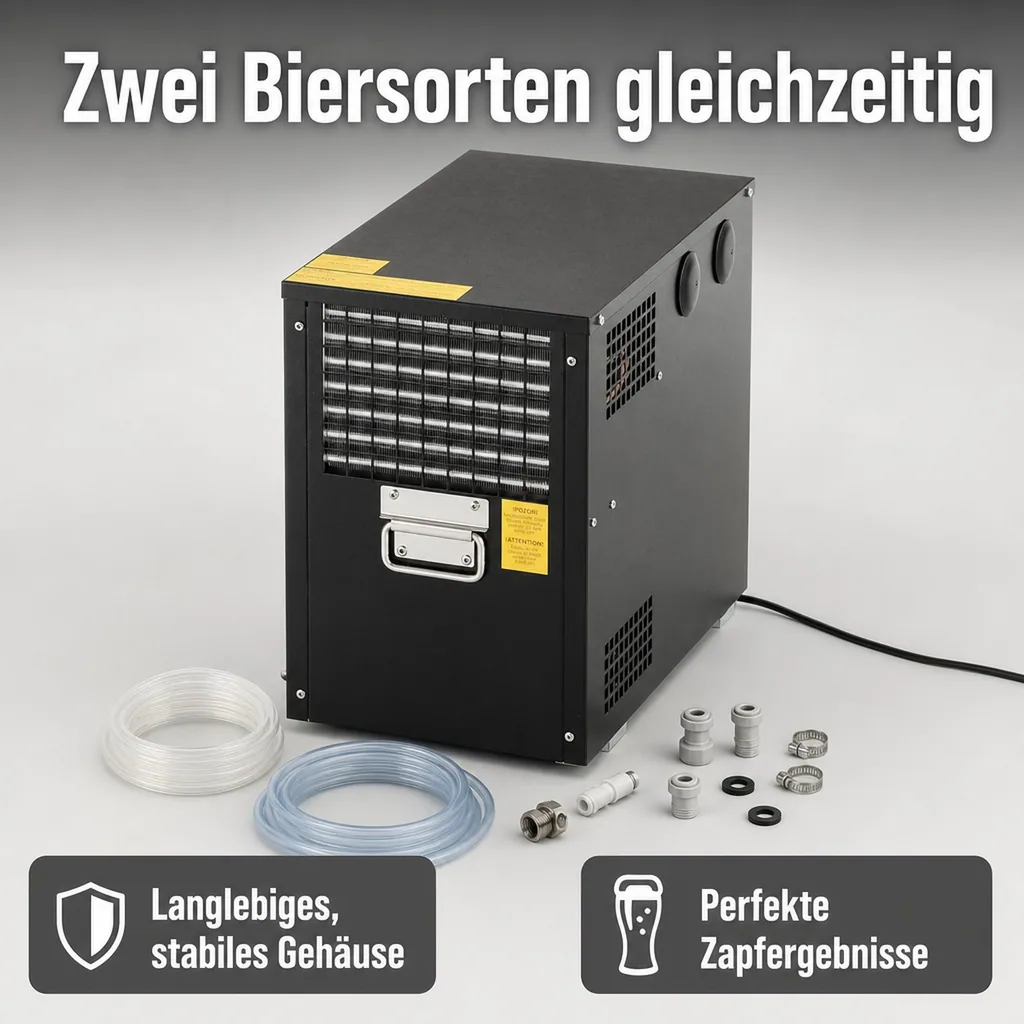 Zapfanlage, Bierzapfanlage AS-40, 2-leitig, Durchlaufkühler, Nasskühler - Untertheke, Green Line