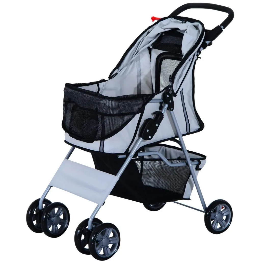 Hundewagen Hundebuggy Hunde Pet Stroller Buggy Grau