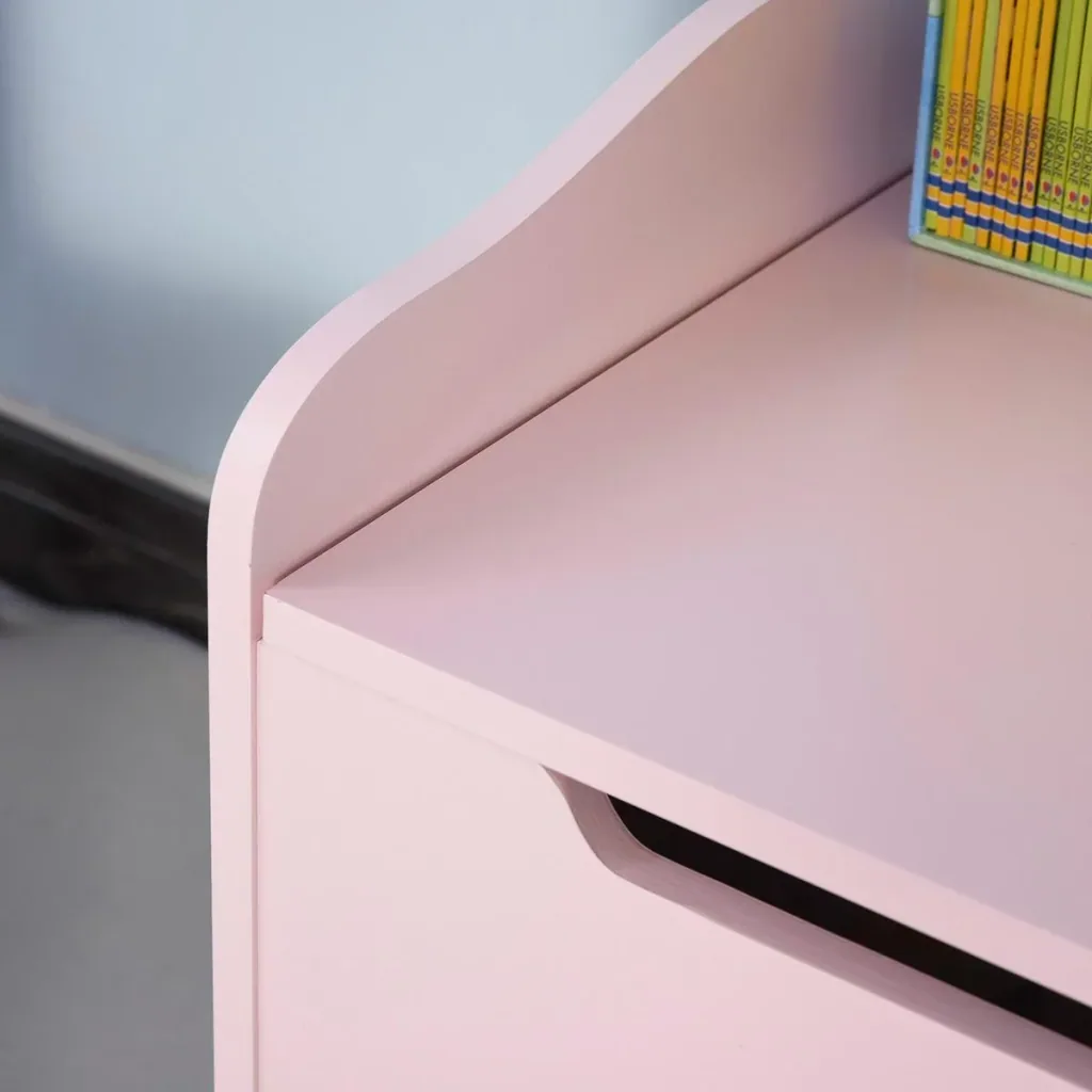 Kindersitzbank 2in1 mit Stauraum rosa