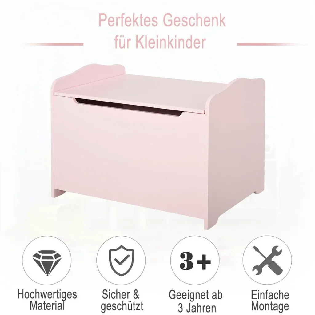 Kindersitzbank 2in1 mit Stauraum rosa