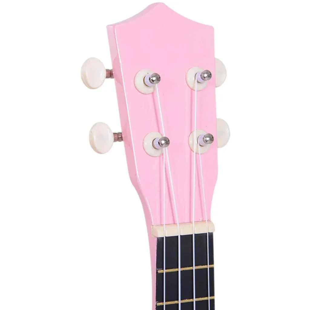 Ukulele Saiteninstrument Anfänger Nylonsaiten Birkenholz Rosa 53 x 17,5 x 6,2 cm