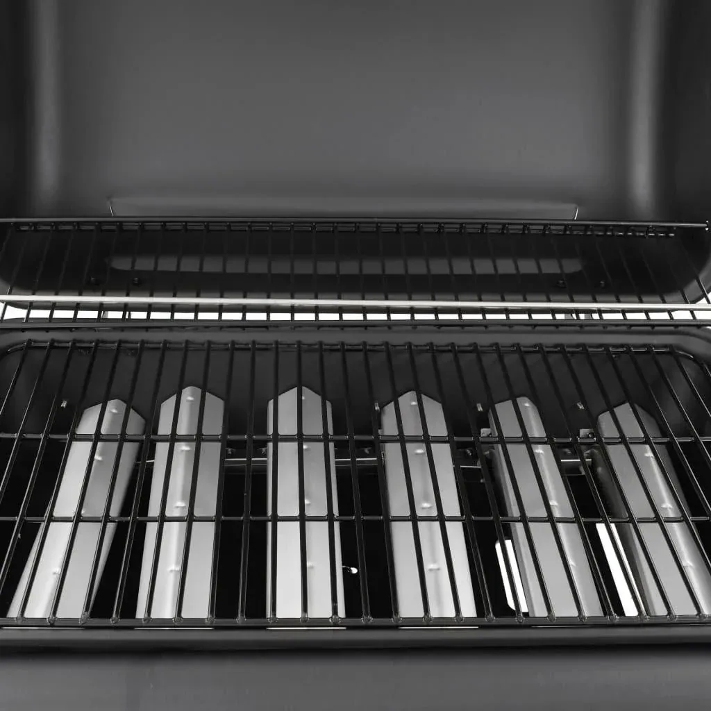 Gasgrill mit 6 Brennern schwarz