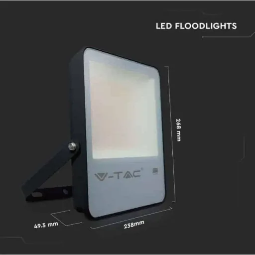 VT-132 LED-Flutlicht - 100 W - 13700 Lm - 6500K - schwarz - Extra effizient