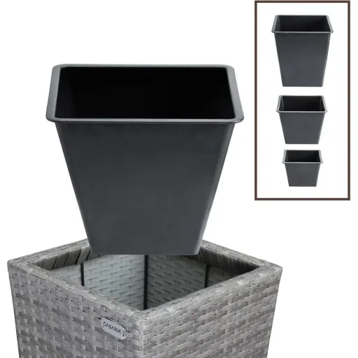 Blumentöpfe - 3 Stück - Polyrattan