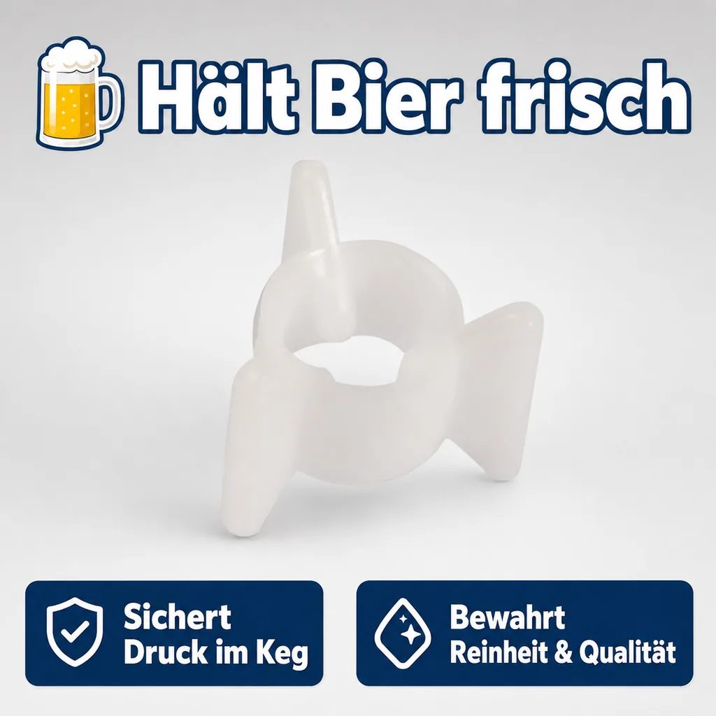 Kugelsicherung für Keg - Verschluss (Hiwi und Micro Matic), Bier frisch halten & Druck sichern