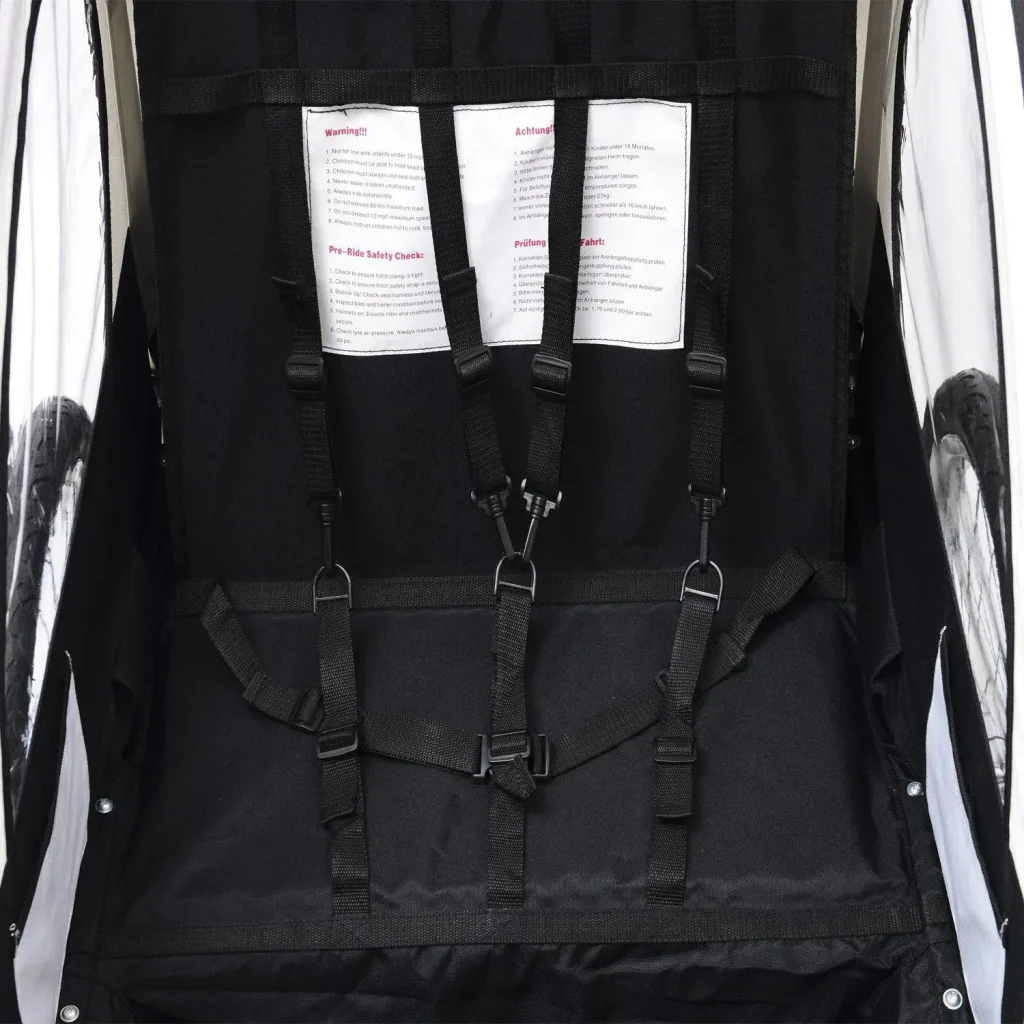 Fahrradanhänger UND Fahrradbuggy 2-in-1 weiß/schwarz