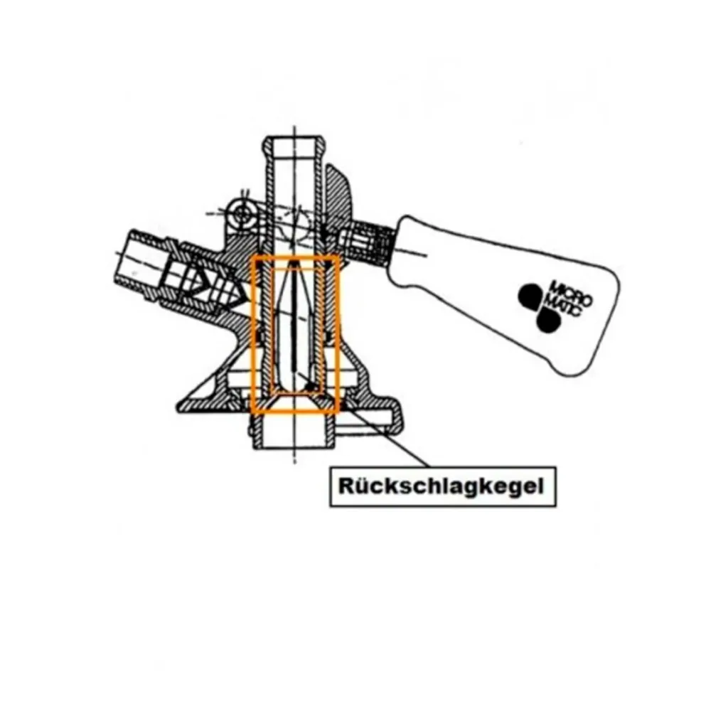 Rückschlagkegel für Keg - Verschluss (Hiwi und Micro Matic)