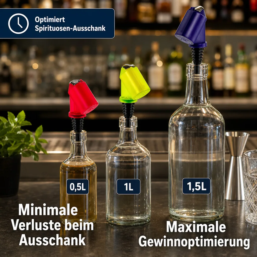 Flaschenportionierer, Ausgießer - Bottle Master 3000, rot, gelb, blau für 0,5 - 1,5 Liter Flaschen, Farbe Bottle Master 3000: blau