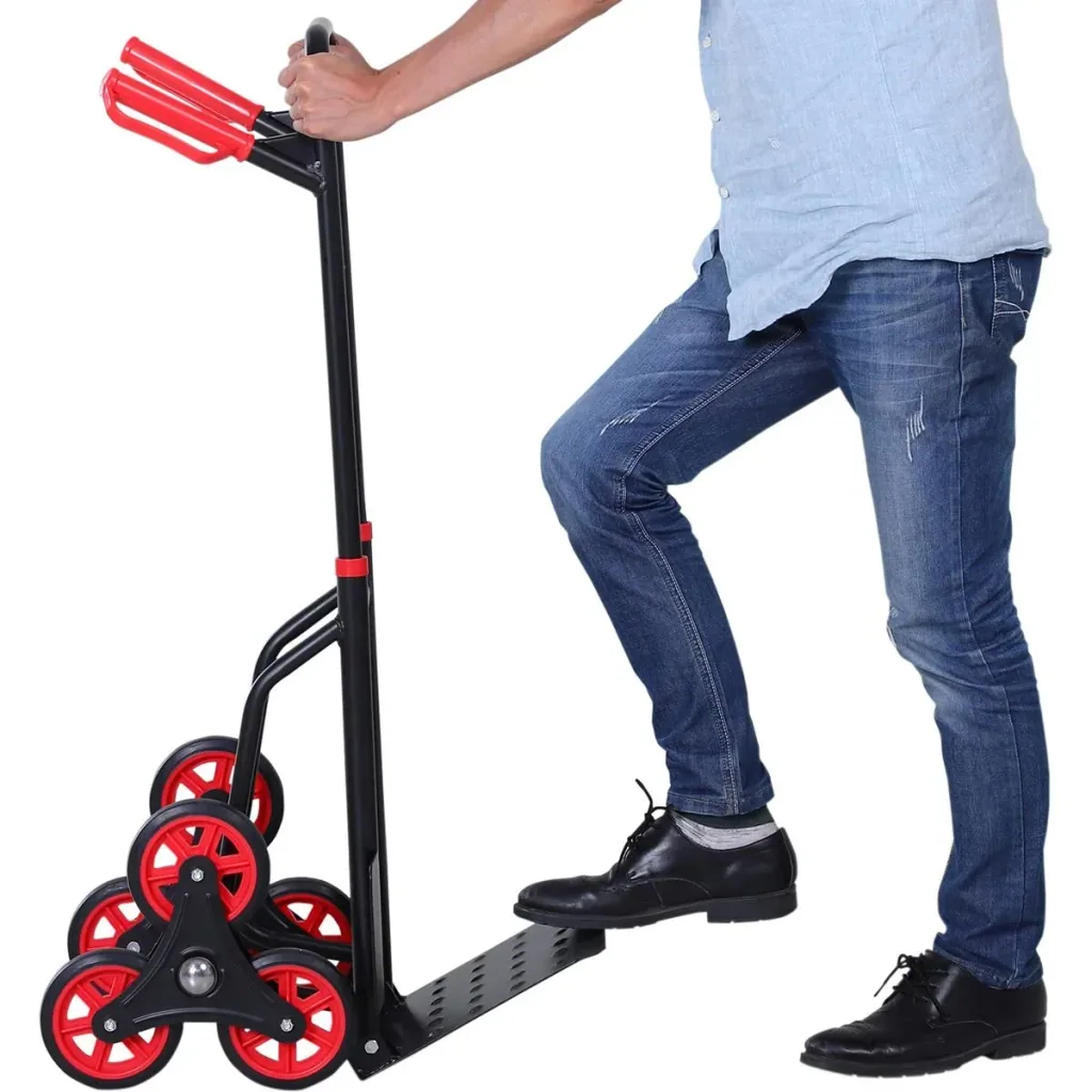 Treppensteiger höhenverstellbar schwarz/rot