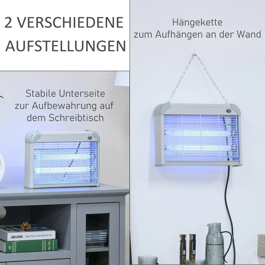 Insektenfalle 60 m² Wirkungsbereich weiß, grau