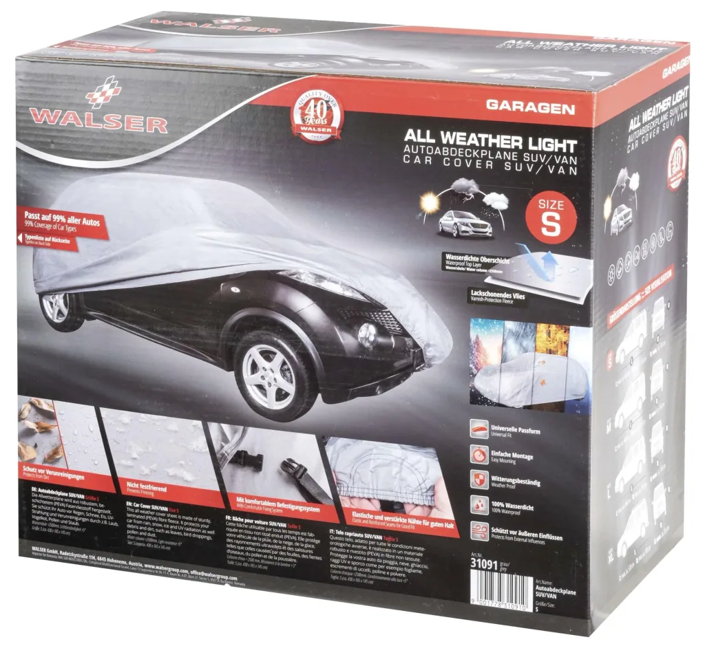 All Weather light SUV - Größe S - 430 x 165 x 145 cm - PEVA - grau