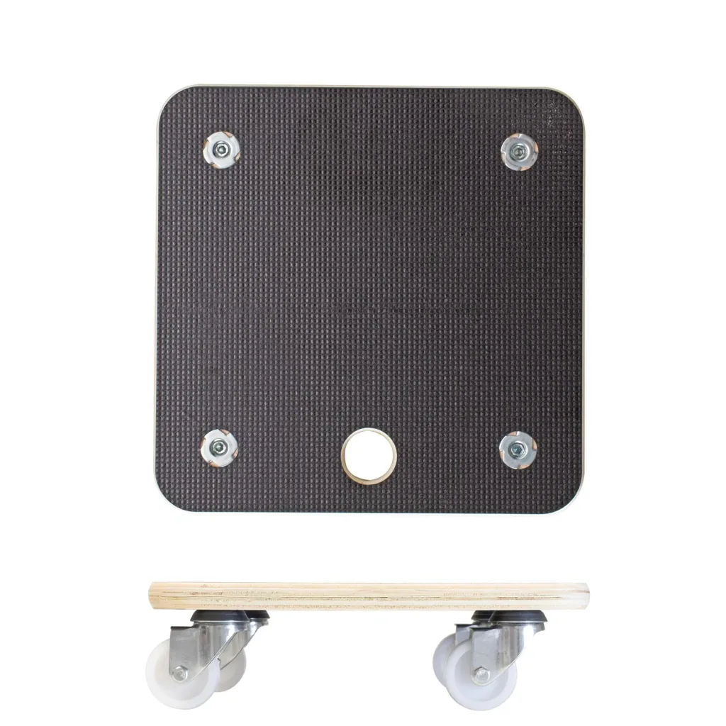 Multi Roller MR 1350, 29 x 29 x 8,5 cm, harte Rollen Ø 50 mm, Platte Multipley Maxigrip FSC®, 2 Bremsen, Tragkraft 200 kg