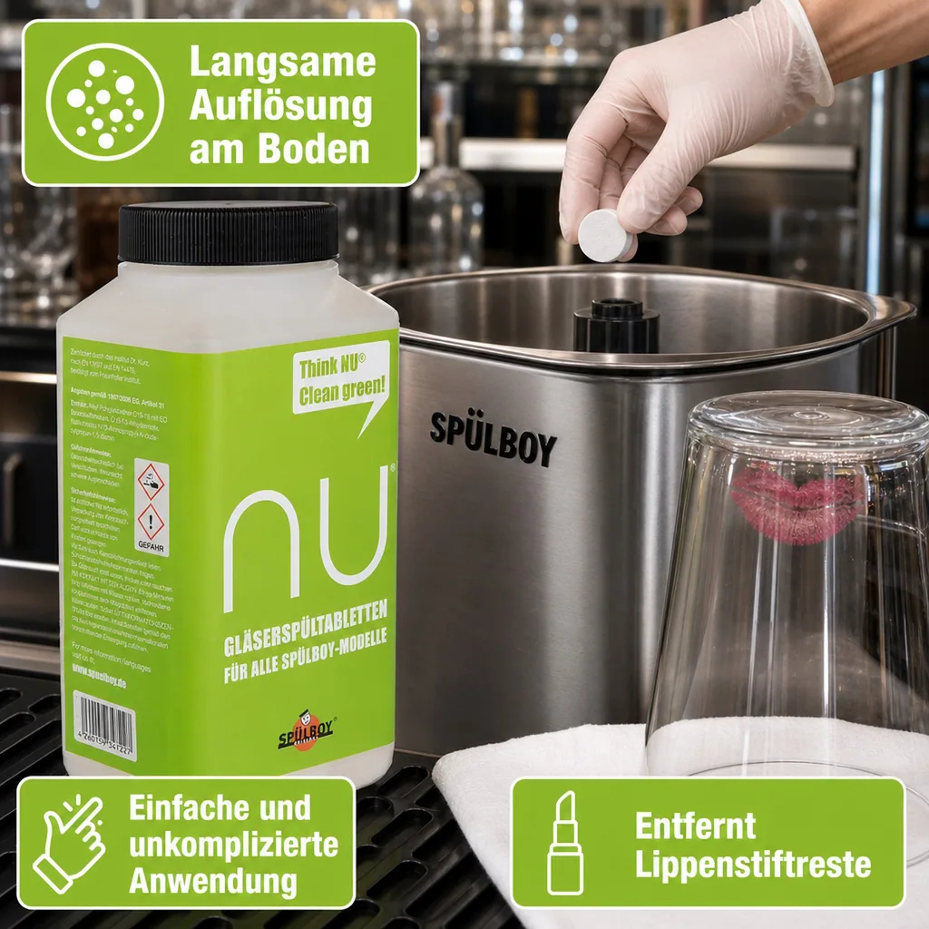 Spültabs, Gläserspültabletten für SPÜLBOY NU - 100 Tabletten