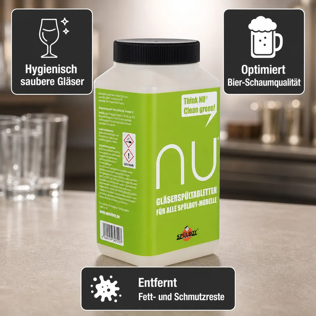 Spültabs, Gläserspültabletten für SPÜLBOY NU - 100 Tabletten