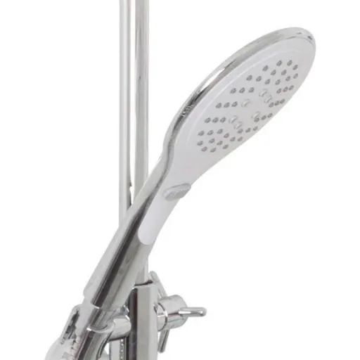 XL Dusch-Set mit Regenbrause und Handbrause - rund - 3 Funktionen