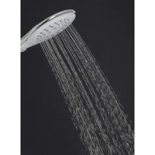 XL Dusch-Set mit Regenbrause und Handbrause - rund - 3 Funktionen