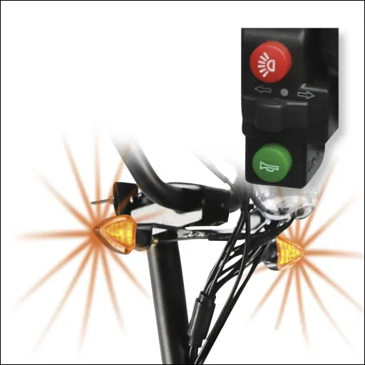 Forca E-Roller "Knumo" 45 km/h, 1500 Watt Safety Plus inklusive Blinkanlage, Gepäck-Case und Lithium-Akku schwarz