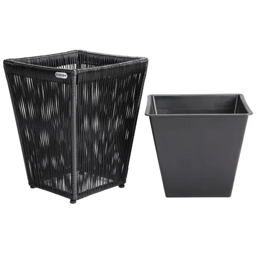 Blumenkasten Acapulco 2er-Set schwarz 36x36x40cm